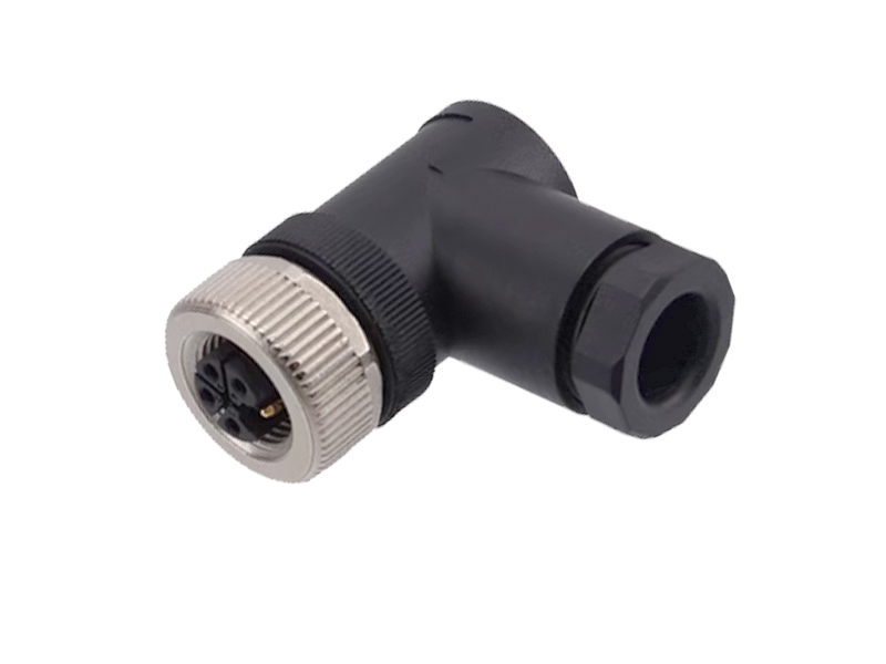 M12 L CODE 5PIN SOCKET POWER RIGHT ANGLE