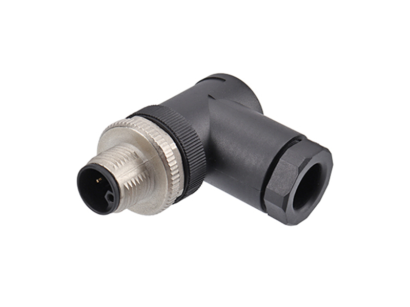 M12 L CODE 5PIN PLUG POWER RIGHT ANGLE