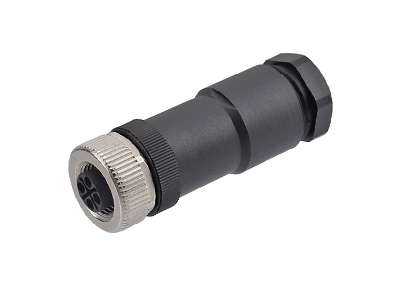 M12 S CODE 4PIN SOCKET POWER STRAIGHT